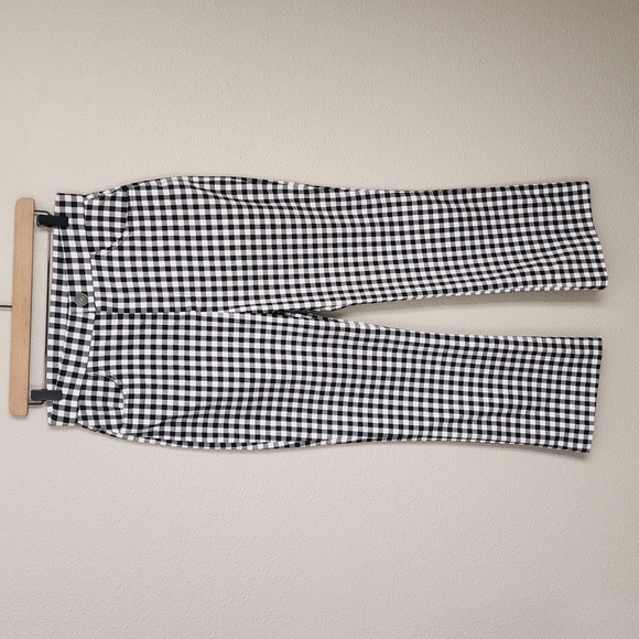 Free People Florence Checkered Crop Flare Pants - Picture 3 of 10